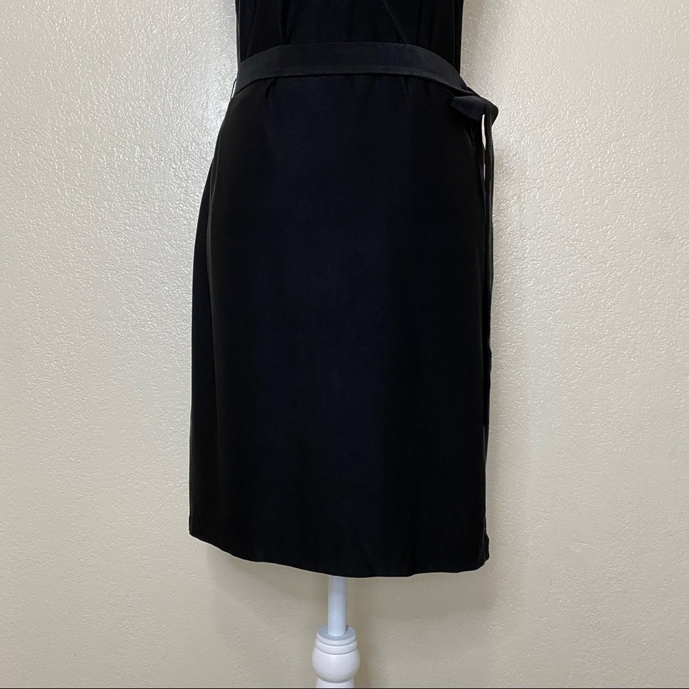 L’AGENCE Tate Sleeveless Wrap Dress in Black Size Medium NWT - Picture 7 of 14